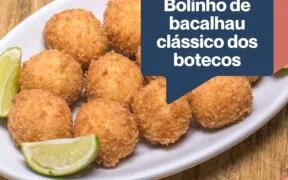 Bolinho de bacalhau clássico dos botecos
