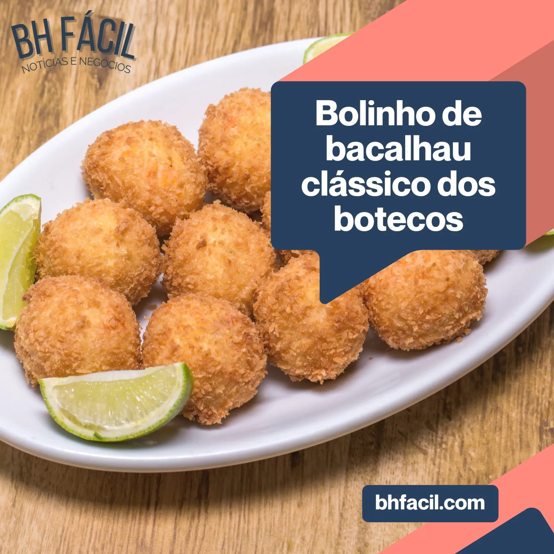 Bolinho de bacalhau clássico dos botecos