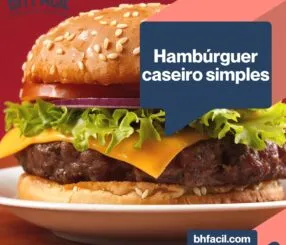Hambúrguer caseiro simples Hambúrguer caseiro