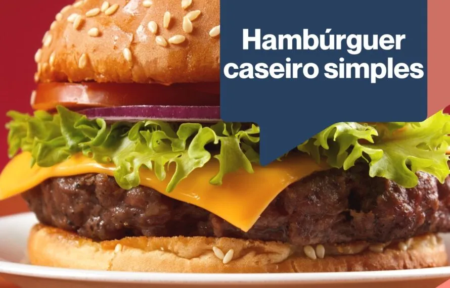 Hambúrguer caseiro simples Hambúrguer caseiro