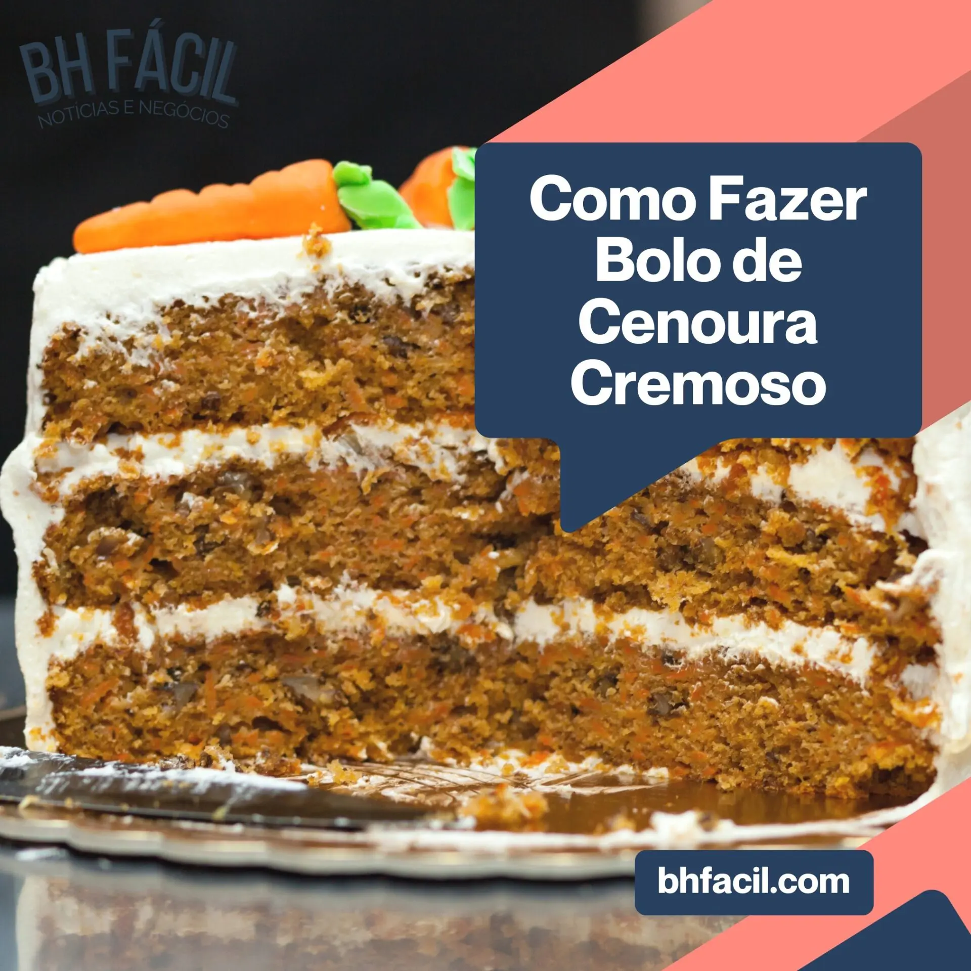 Bolo de cenoura cremoso: uma receita clássica com um toque especial!